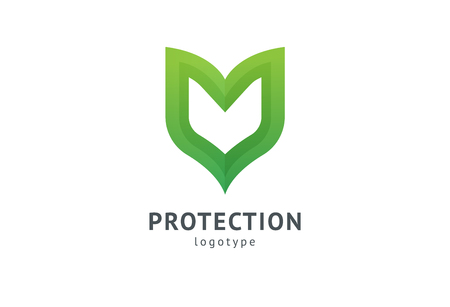 Shield icon. Vector flat style illustration Abstract business security Agency logo template. Logo concept of antivirus, protection, insurance, privacy, guardのイラスト素材