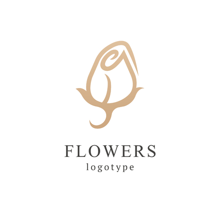Abstract flower store logo icon vector design. Cosmetics, Spa, Beauty salon Decoration Boutique vector logo. Vector illustration, Graphic Design Editable Design. Floral logo. Flower wedding icon.のイラスト素材