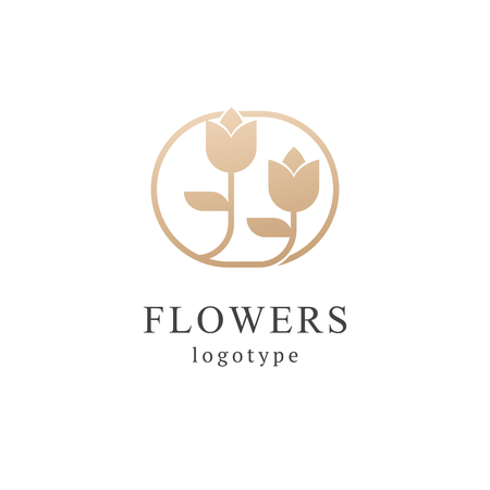 Abstract flower store logo icon vector design. Cosmetics, Spa, Beauty salon Decoration Boutique vector logo. Vector illustration, Graphic Design Editable Design. Floral logo. Flower wedding icon.のイラスト素材
