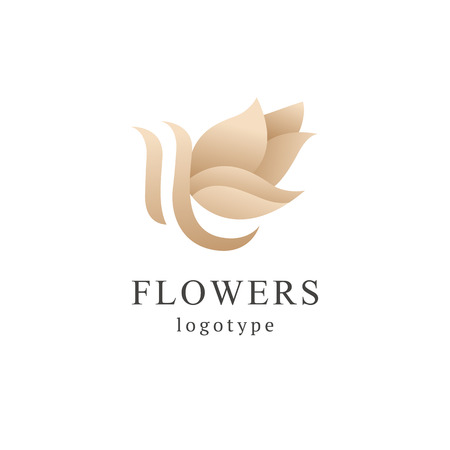 Abstract flower store logo icon vector design. Cosmetics, Spa, Beauty salon Decoration Boutique vector logo. Vector illustration, Graphic Design Editable Design. Floral logo. Flower wedding icon.のイラスト素材