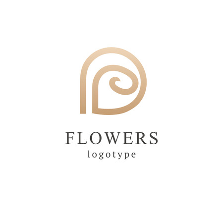 Abstract flower store logo icon vector design. Cosmetics, Spa, Beauty salon Decoration Boutique vector logo. Vector illustration, Graphic Design Editable Design. Floral logo. Flower wedding icon.のイラスト素材