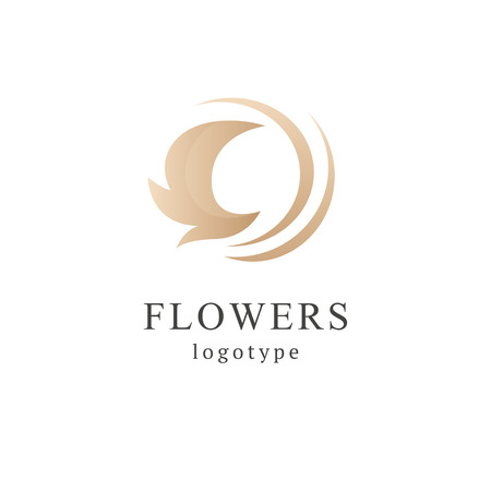 Abstract flower store logo icon vector design. Cosmetics, Spa, Beauty salon Decoration Boutique vector logo. Vector illustration, Graphic Design Editable Design. Floral logo. Flower wedding icon.のイラスト素材