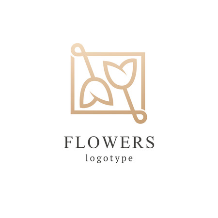 Abstract flower store logo icon vector design. Cosmetics, Spa, Beauty salon Decoration Boutique vector logo. Vector illustration, Graphic Design Editable Design. Floral logo. Flower wedding icon.のイラスト素材