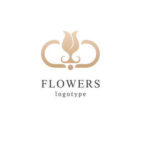 Abstract flower store logo icon vector design. Cosmetics, Spa, Beauty salon Decoration Boutique vector logo. Vector illustration, Graphic Design Editable Design. Floral logo. Flower wedding icon.のイラスト素材