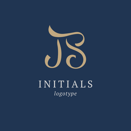 Letter B vector logo. Vintage Insignia and Logotype. Business sign, identity, label, badge initials. Monogram design elements, graceful template. Calligraphic elegant logo designのイラスト素材
