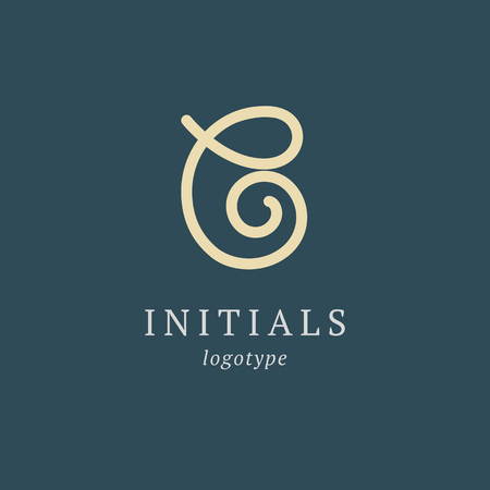 Letter B vector logo. Vintage Insignia and Logotype. Business sign, identity, label, badge initials. Monogram design elements, graceful template. Calligraphic elegant logo designのイラスト素材