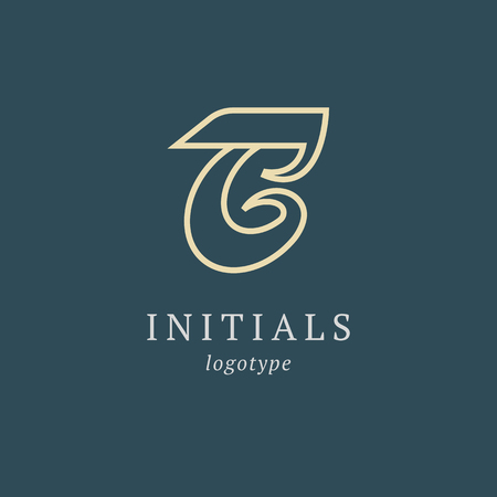 Letter B vector logo. Vintage Insignia and Logotype. Business sign, identity, label, badge initials. Monogram design elements, graceful template. Calligraphic elegant logo designのイラスト素材