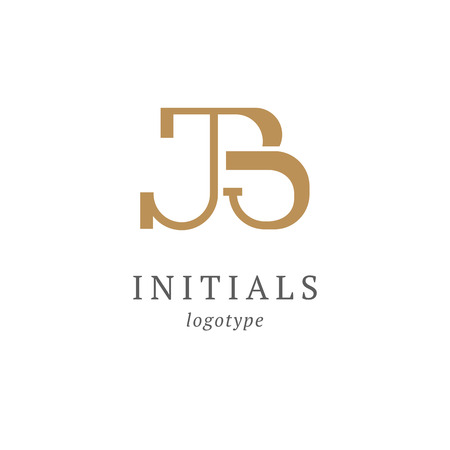 Letter B vector logo. Vintage Insignia and Logotype. Business sign, identity, label, badge initials. Monogram design elements, graceful template. Calligraphic elegant logo designのイラスト素材