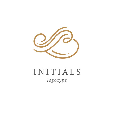 Letter B vector logo. Vintage Insignia and Logotype. Business sign, identity, label, badge initials. Monogram design elements, graceful template. Calligraphic elegant logo designのイラスト素材