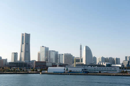 View from The Daisan Bridge in Minato Mirai, Yokohama City, Kanagawa Prefectureのeditorial素材