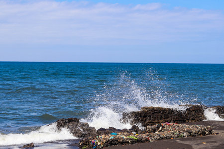 beautiful view of Cacalan Banyuwangi beachの写真素材