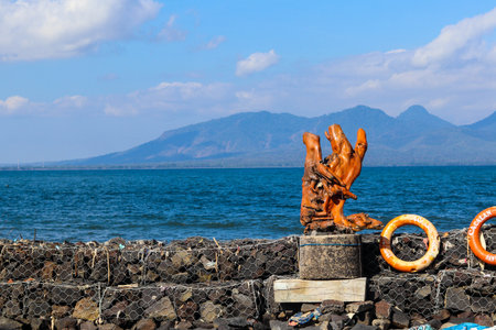 beautiful view of Cacalan Banyuwangi beachの写真素材