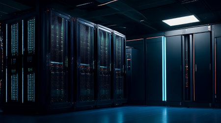 A big server room data centerの素材