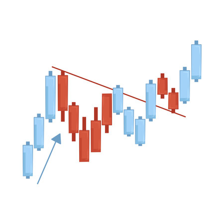 candlestick chartのイラスト素材