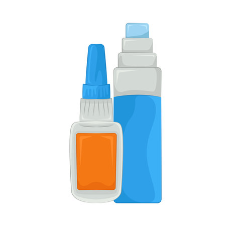 glue bottle and glue stickのイラスト素材