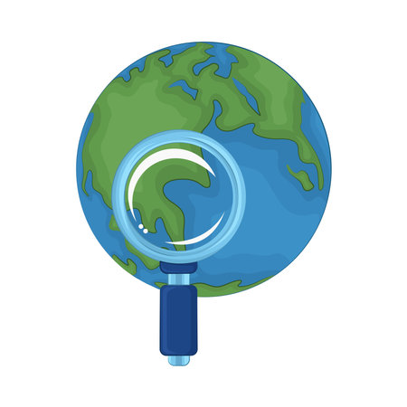 globe searchのイラスト素材