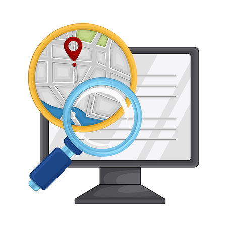 search mapのイラスト素材