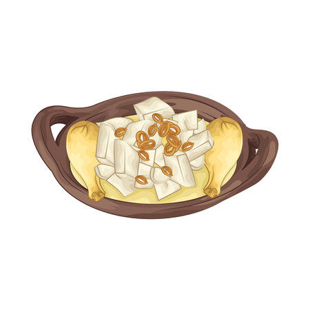 opor ayam with ketupatのイラスト素材