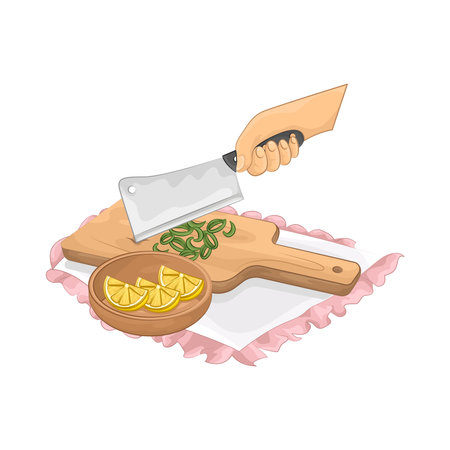 cutting boardのイラスト素材