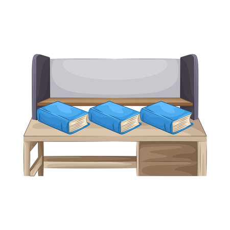 book on the tableのイラスト素材