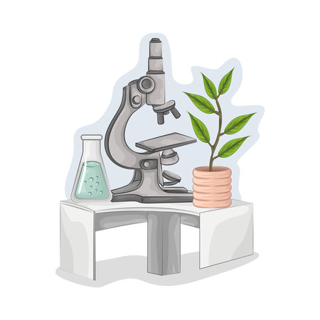 microscopeのイラスト素材