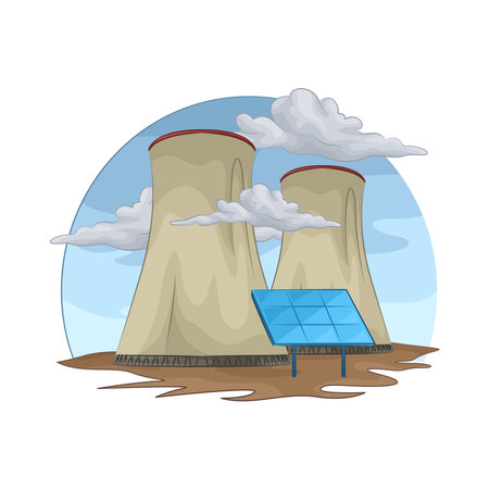 nuclear power plantのイラスト素材