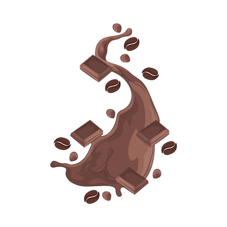 chocolate splashのイラスト素材