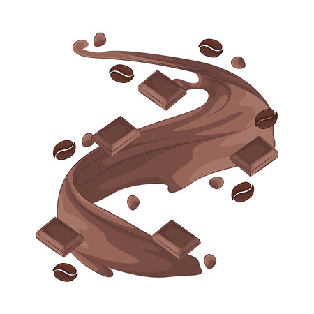chocolate splashのイラスト素材