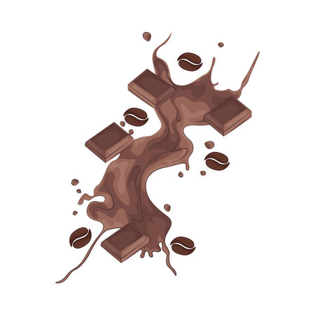 chocolate splashのイラスト素材