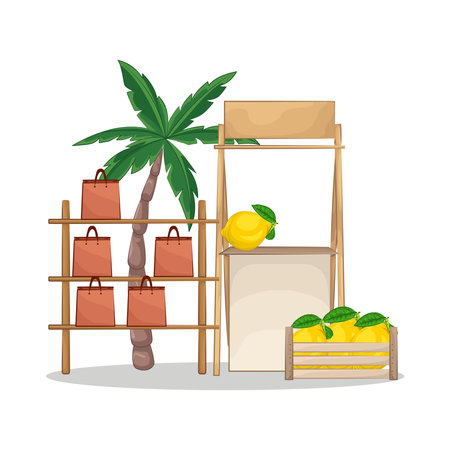 market stallのイラスト素材