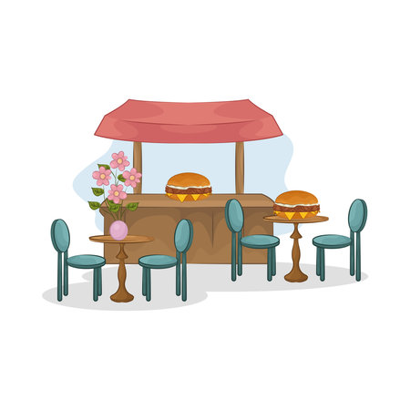 market stallのイラスト素材