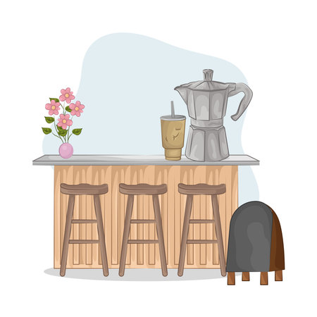 bar tableのイラスト素材