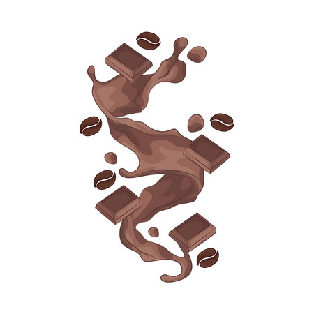chocolate splashのイラスト素材