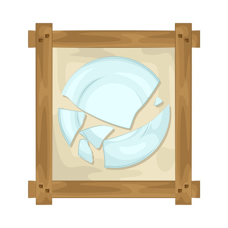 broken plateのイラスト素材