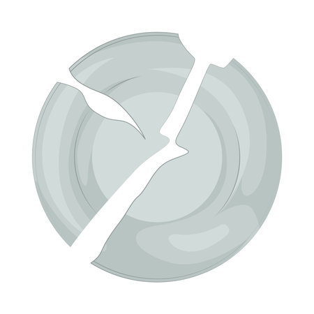 broken plateのイラスト素材