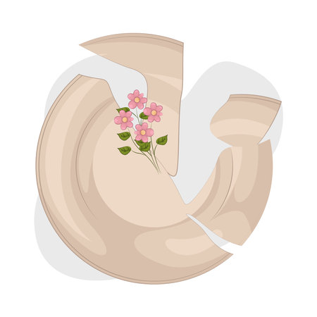 broken plateのイラスト素材