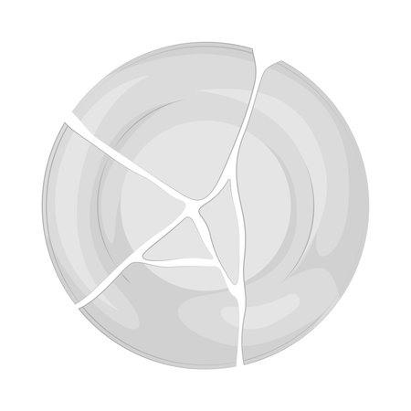 broken plateのイラスト素材