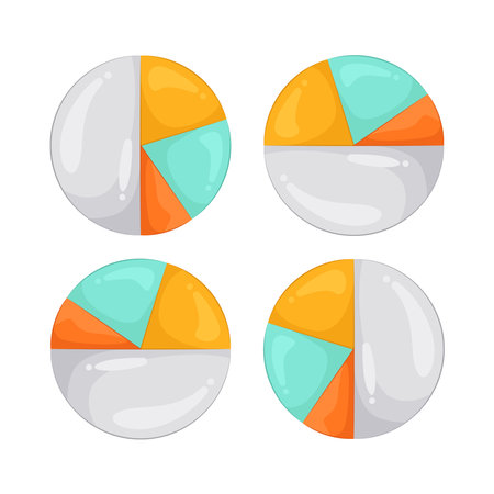 pie chartのイラスト素材