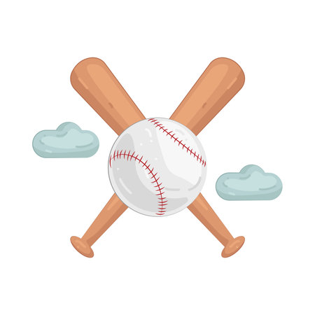 baseball bat and ballのイラスト素材