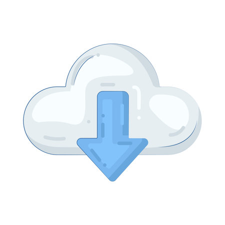 cloud downloadのイラスト素材