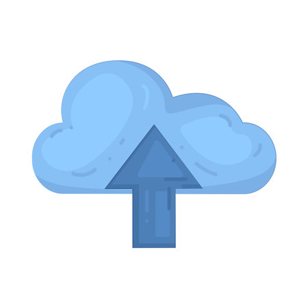 cloud uploadのイラスト素材