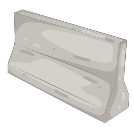 concrete barrierのイラスト素材