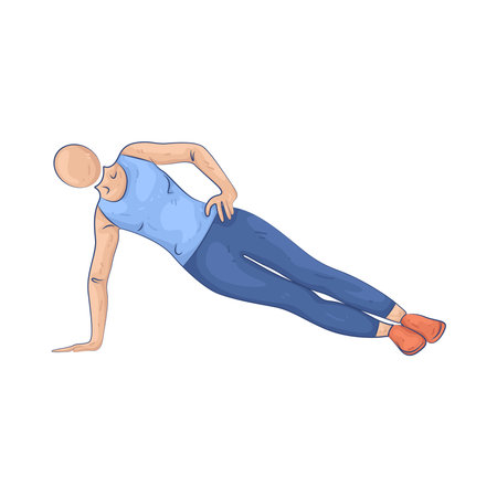 side plankのイラスト素材