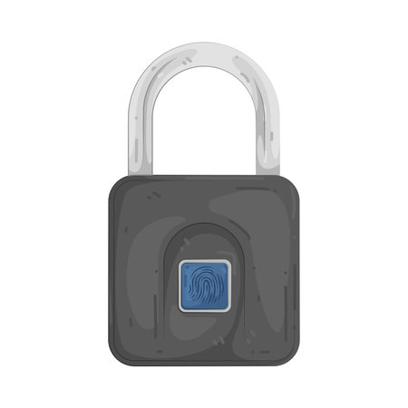 biometric fingerprint lockのイラスト素材