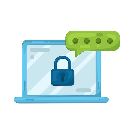 laptop securityのイラスト素材