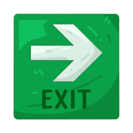 Exit signのイラスト素材
