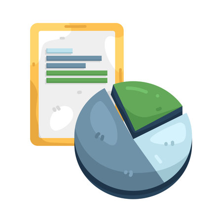 pie chart from surveyのイラスト素材