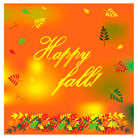 Autumn illustration with colorful leaves. EPS 10のイラスト素材