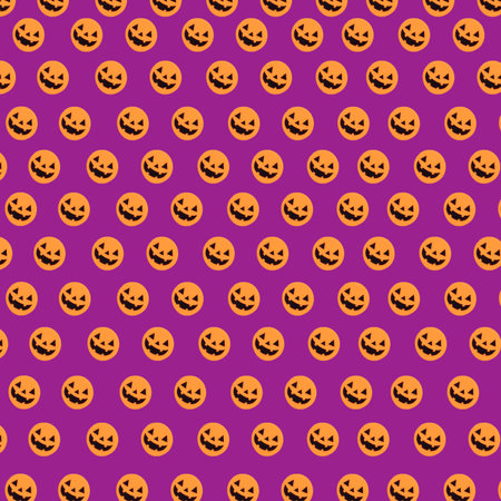 Halloween Jack o Lantern orange pumpkin candy pattern.の写真素材