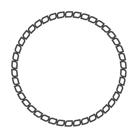 Chain circle border frame for your design.のイラスト素材